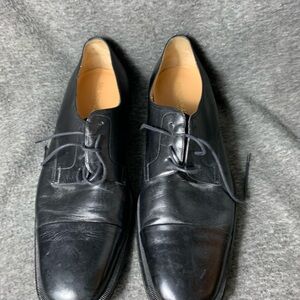 Bruno Magli Mens Branson Black Cap Toe Oxford Dress Shoes Size 14 M Italy Made